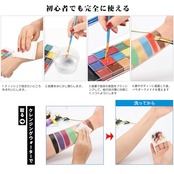 Chisafly フェイスペイント 12色セット ボディペイント 絵の具 マタニティペイント 顔ペイント 白塗り 安全 無毒 エコ メイク ブラシ6本 コスプレ 仮装 ハロウィン クリスマス