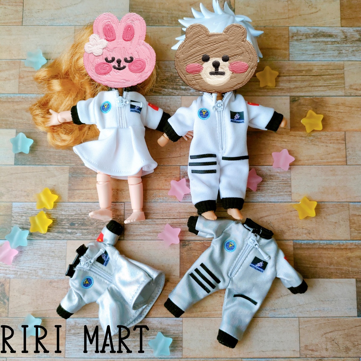 オビツ11 宇宙服 シルバー ホワイト スカート ズボン ねんどろいどどーる | RIRI MART ～smallclothes～