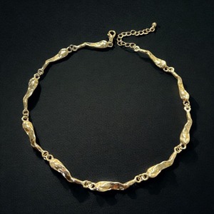 Gold distorted ligo necklace ネックレス kn5