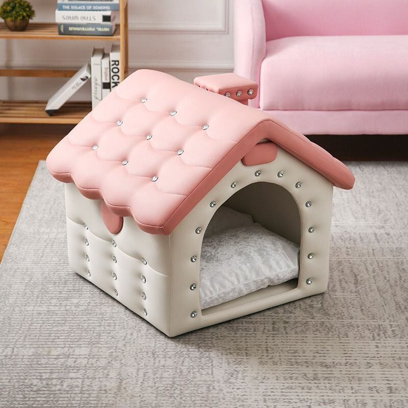 要問合せ♥️可愛いピンクハウス♥️移動も楽チン♪ペットハウス犬ネコ白