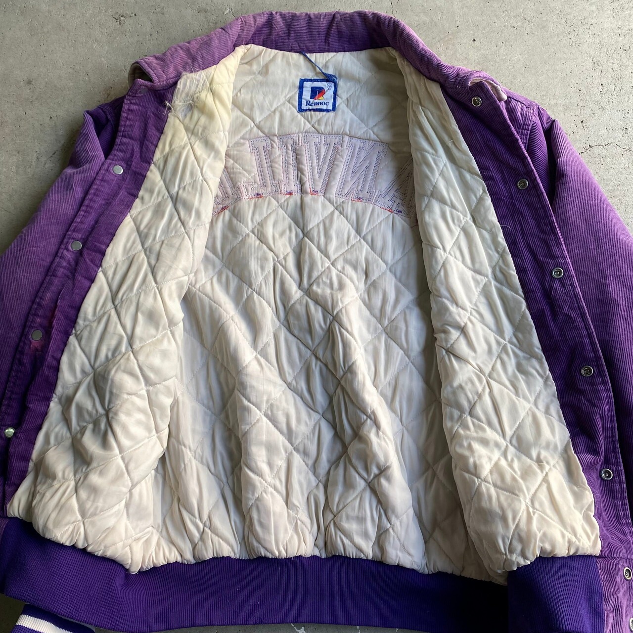 80年代 USA製 RENNOC DANVILLE バックロゴ コーデュロイスタジャン 