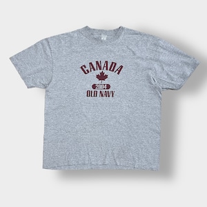 【OLD NAVY】CANADA アーチロゴ 4段プリント Tシャツ XL 半袖 メキシコ製 オールドネイビー US古着