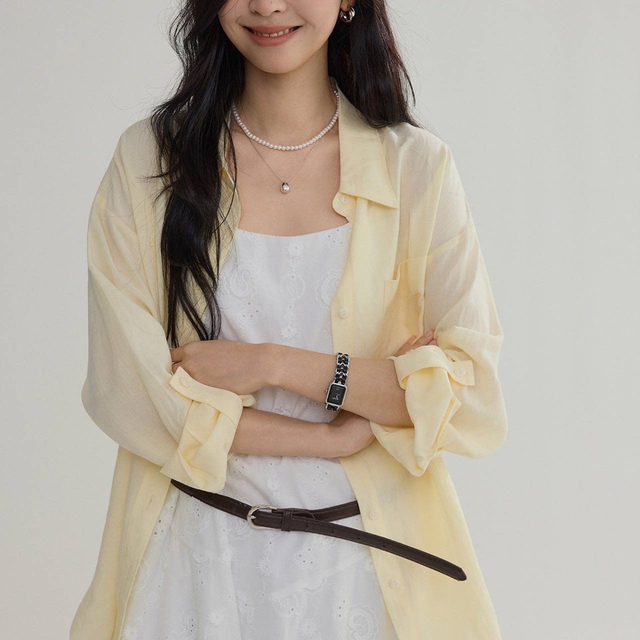 Open-Collar Shirt T4444
