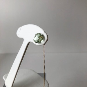 One Side Earring ~ Green Quartz ~