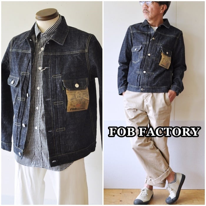 FOBFACTORY FOB エフオービーファクトリー　 F2378 　G3 　セルヴィッチデニム 　2ND ジャケット　Gジャン |  bluelineshop powered by BASE