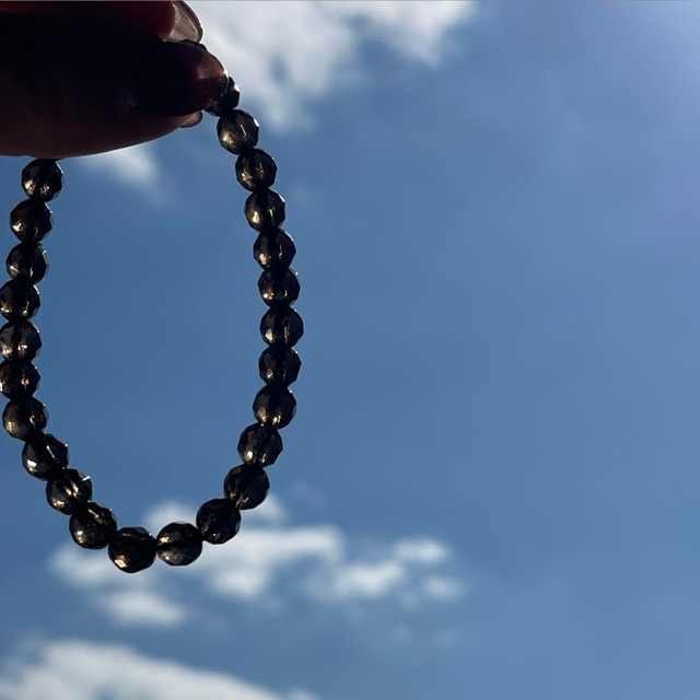 【スモーキークォーツ ブレスレット】フェイスティッド｜16mm｜天然石ブレスレット