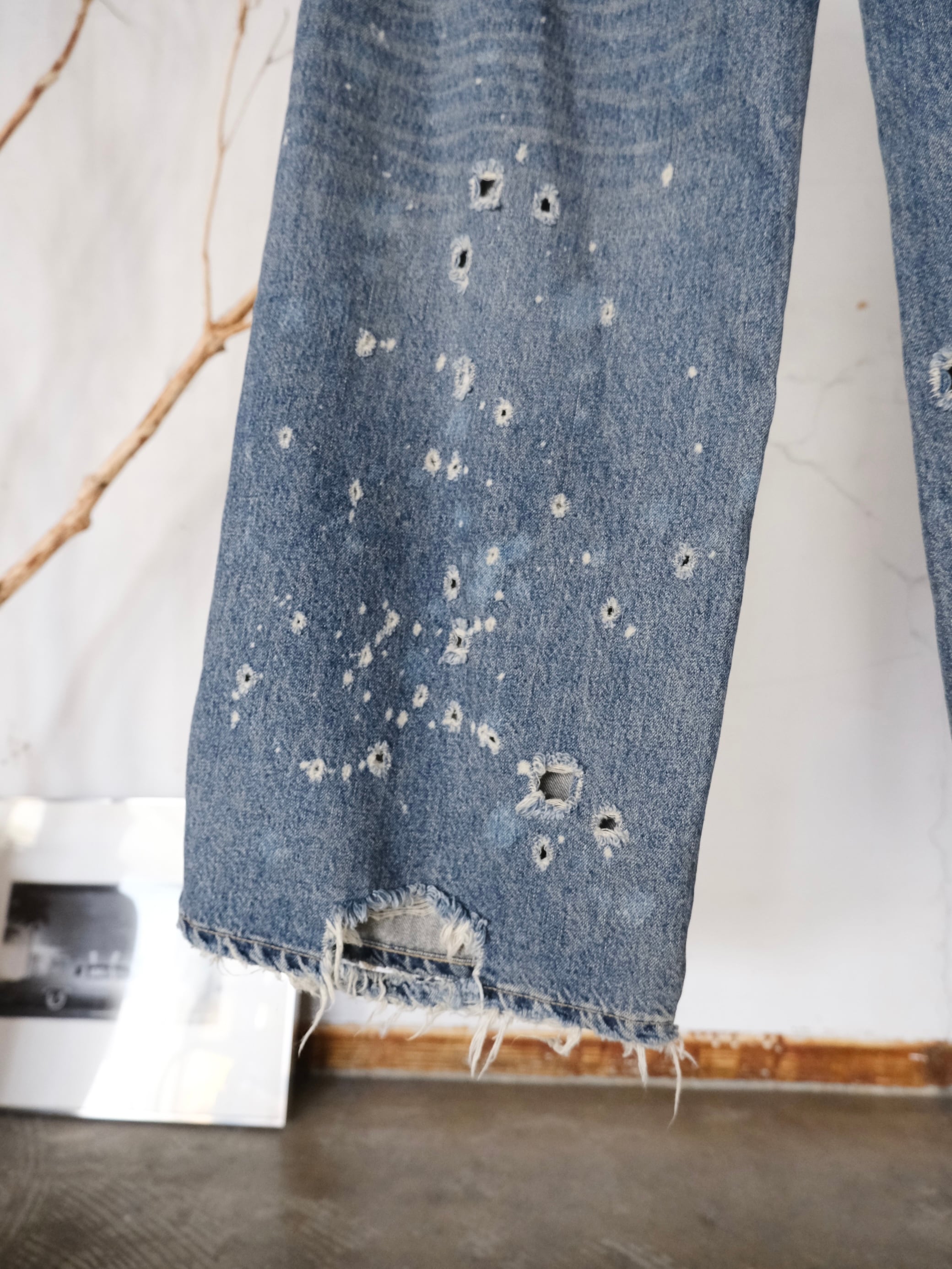 DAIRIKU】 Super Damage Wide Denim Pants | THE OUR