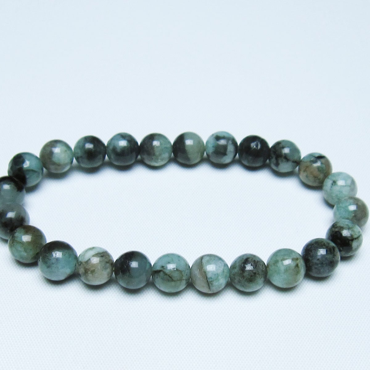 エメラルド ブレスレット 8mm 一点物 メール便可 [M便 1/10] 111-45944