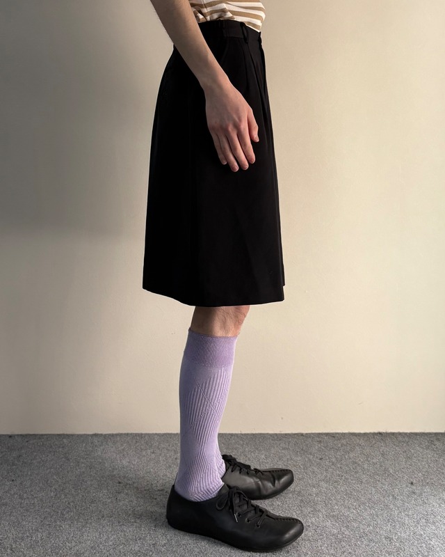 【Burberrys】2tuck wool wide shorts