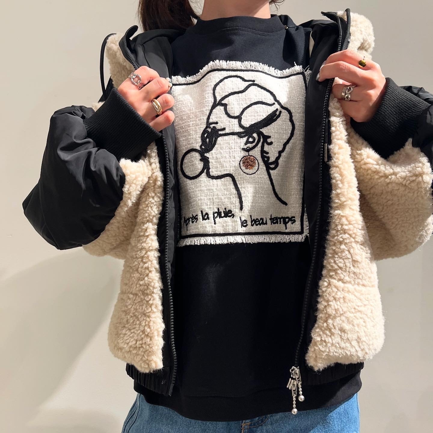 アンドマリーエルモオーバーボア En Saison Quincy Reversible Sherpa Coat | Anthropologie