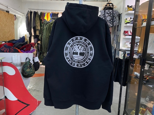 Supreme × TIMBERLAND HOODED SWEATSHIRT BLACK XL 70250