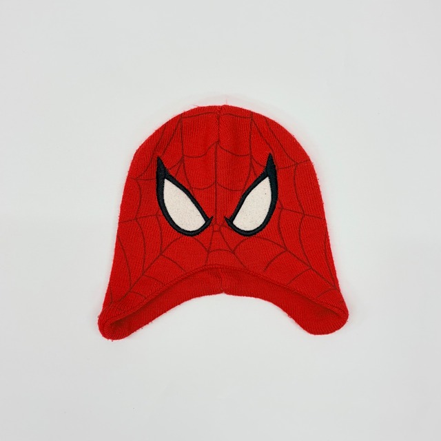 【1-6T】Spyderman knit cap beanie スパイーダーマン 耳あて付きニット帽 ビーニー