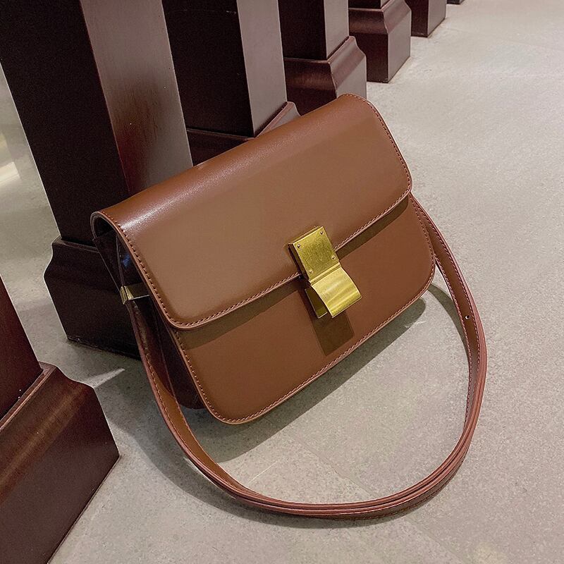 オータムウィンタースタンダードスタイル レトロ 秋物 冬物 スクウェア メッセンジャーバッグ 手作りハンドバック63680740906