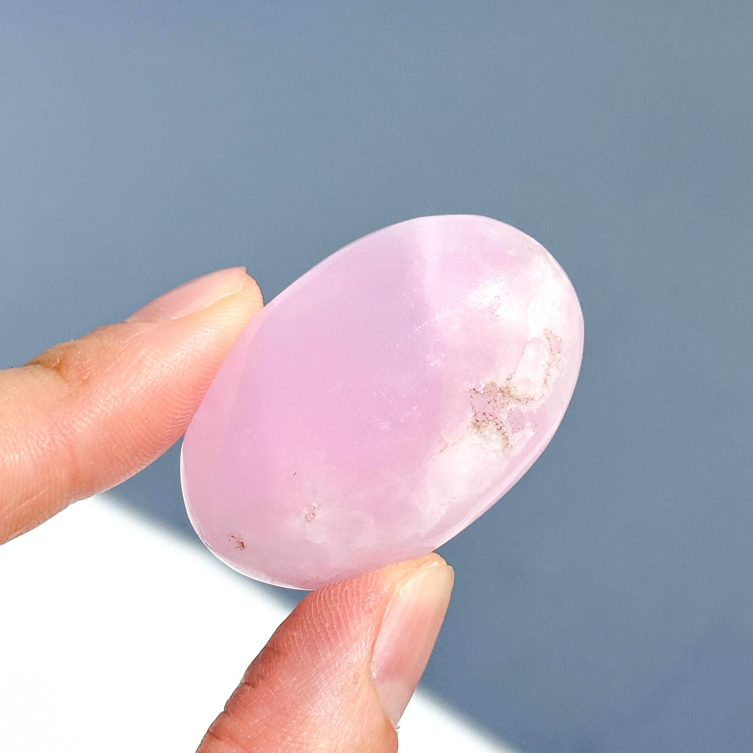高品質】ピンクアラゴナイト パームストーン 92◇ Pink Aragonite Palm