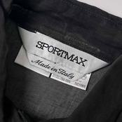 イタリア製 SPORTMAX スポーツマックス シアー 五分袖シャツ 40/ブラック レディース マックスマーラ