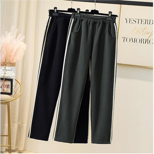 【大きいサイズXL-4XL】裏起毛 ファッション/人気パンツ♪ブラック/ダークグレー2色展開◆sebmit-125427