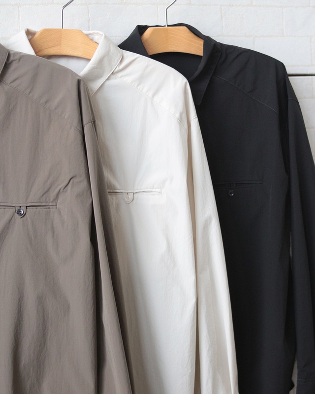 【hunch】ポリエステルブロード 丈2WAYシャツ　(251097)