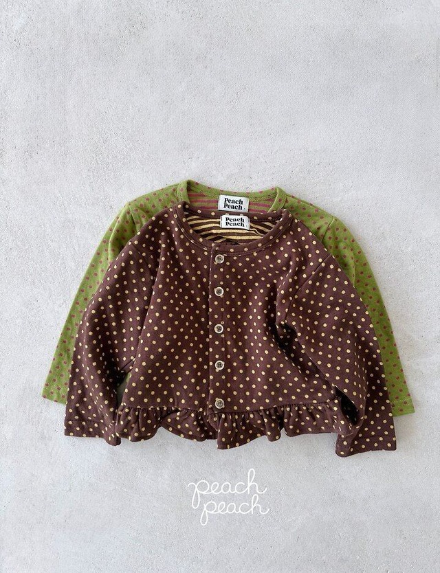 韓国子供服 / 26Autumn / 〖取寄〗peach peach / キャラメルカーディガン / 女子服 / キッズ服 *XS~XL*