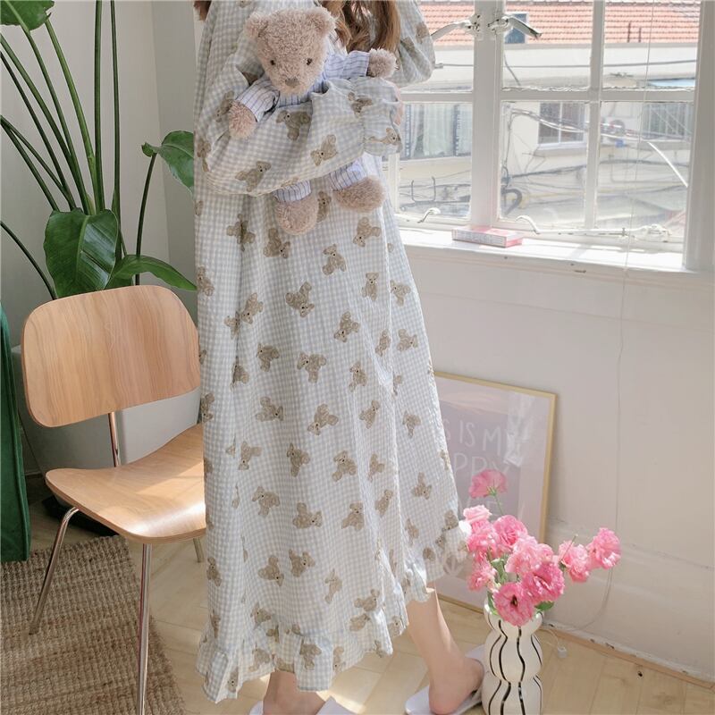 格子柄プリント柄オータムスカート ロング コットン 大人ガーリー スウィート キュート カジュアル 秋物 萌量不足85964343127