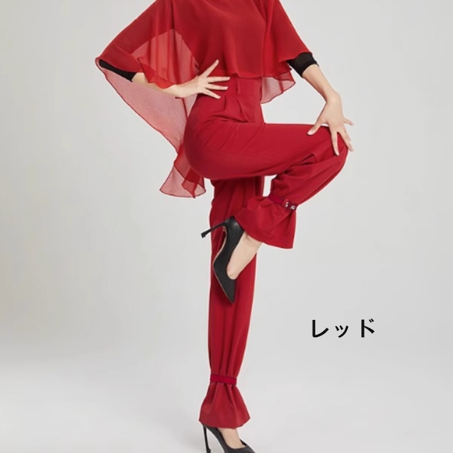 ハイウエスト ワイドレッグ ボトム ダンス パンツ ds1082