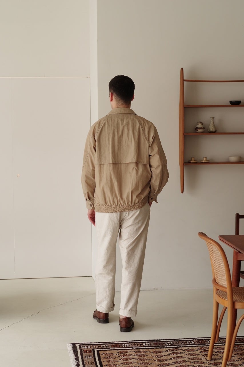 Linen Cotton Herringbone Trousers