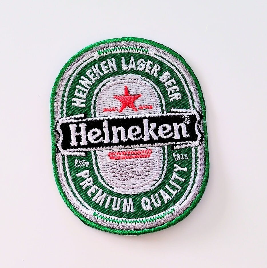 送料無料！ ☆刺繍アイロンワッペン☆ 【ハイネケン(Heineken