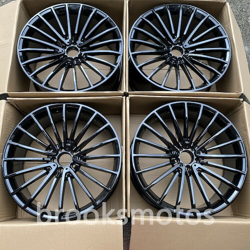 22インチ グロスブラックスタイルホイール ランドローバー ヴェラール 22X9 +45 4 本セット BRN-1387-2