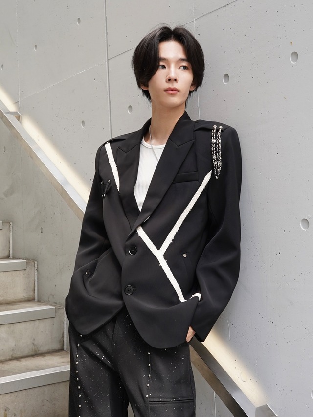 【ALUDE SELECT】lace line chain jacket