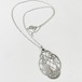 Early 1900s〜 Antique Silver Woman with Bird Openwork Pendant Necklace - Hungary