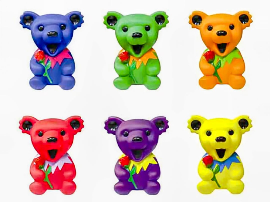 再入荷！【グレイトフル・デッド  ( Grateful Dead)イエロー】貯金箱 ベア コインバンク / ソフビバンク 〚アメリカン雑貨 アメトイ〛