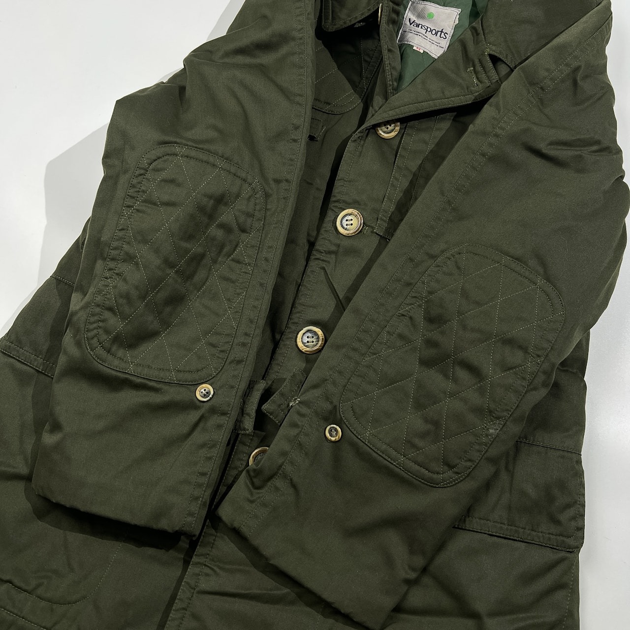 70s Van sports ヴァンスポーツ ハンティング ジャケット サイズ M /カーキオリーブ/ビンテージ/VAN JAC ヴァンヂャケット