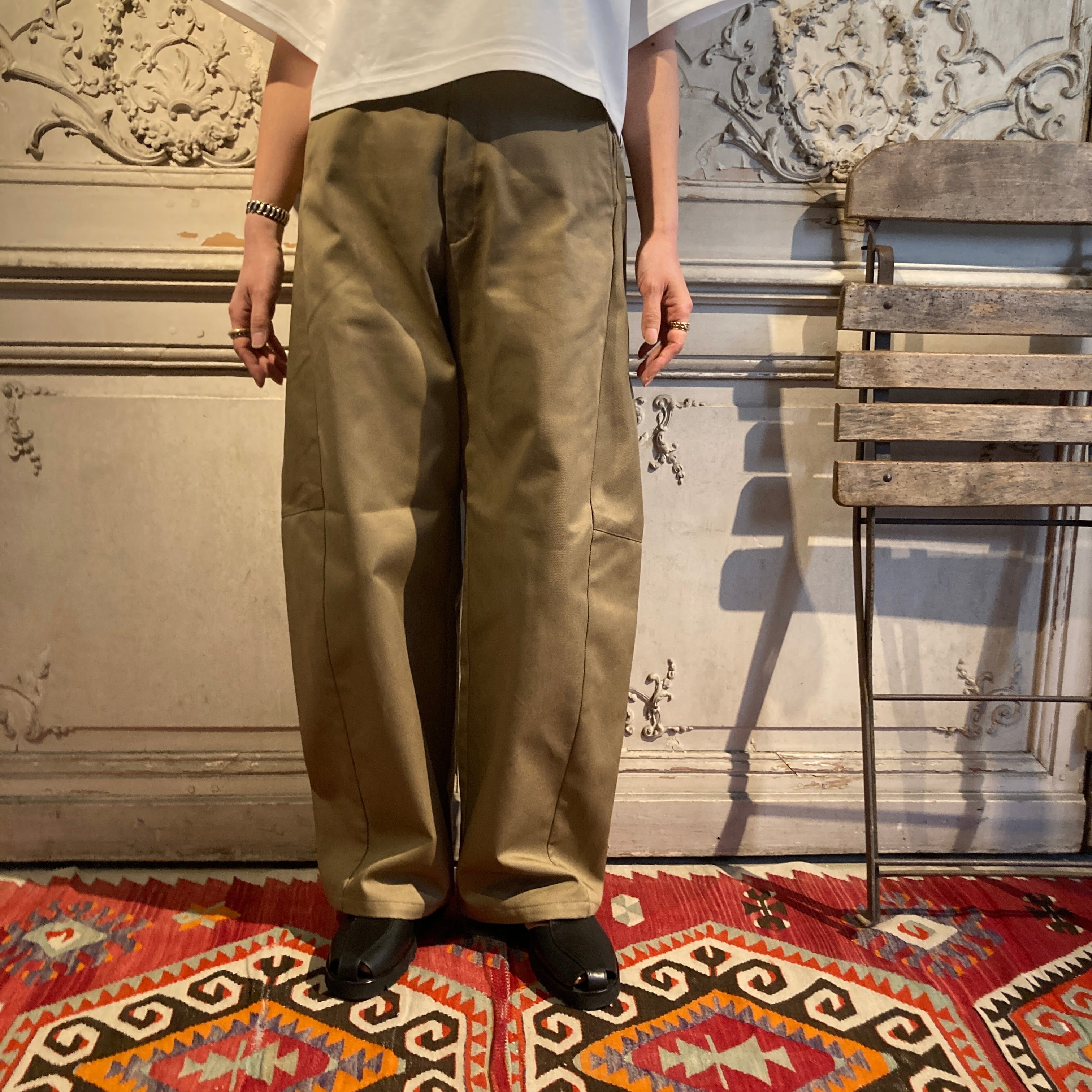 HYKE【ハイク】 T/C BARREL-LEG WORK PANTS (13394) | glamour online