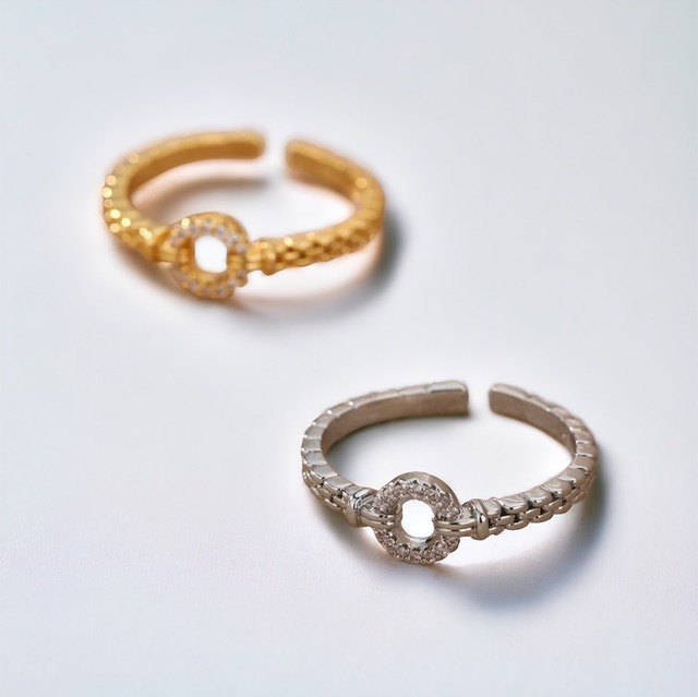 ラウンドストーンリング