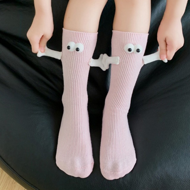 【即納】かわいい目玉の手つなぎソックス