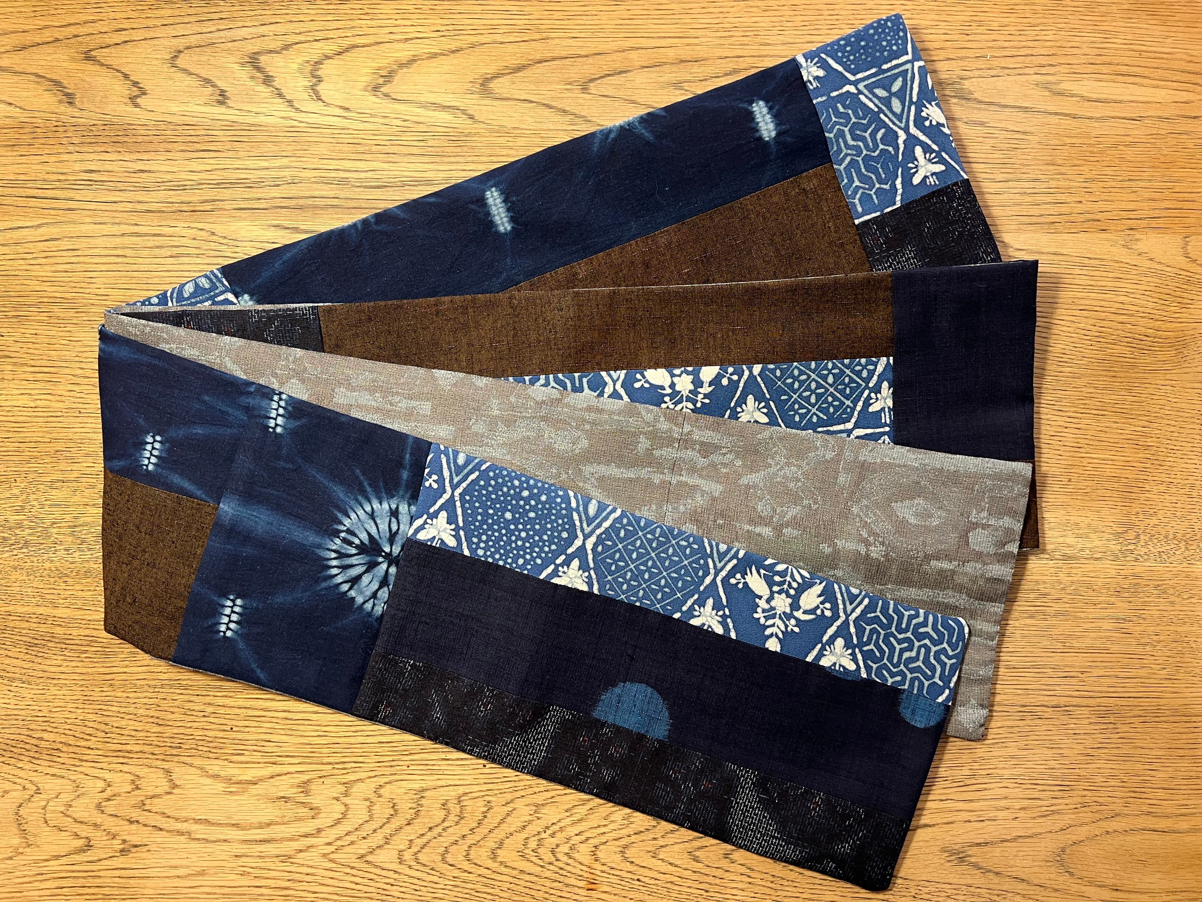 新作】ハンドメイド パッチワーク半幅帯 57 | Kohaku kimono