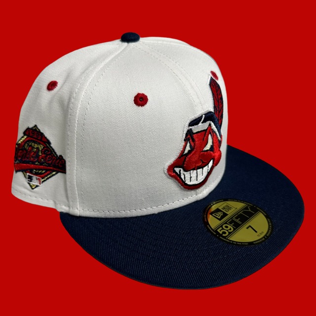 Cleveland Indians 1997 World Series New Era 59Fifty Fitted / White,Navy (Gray Brim)
