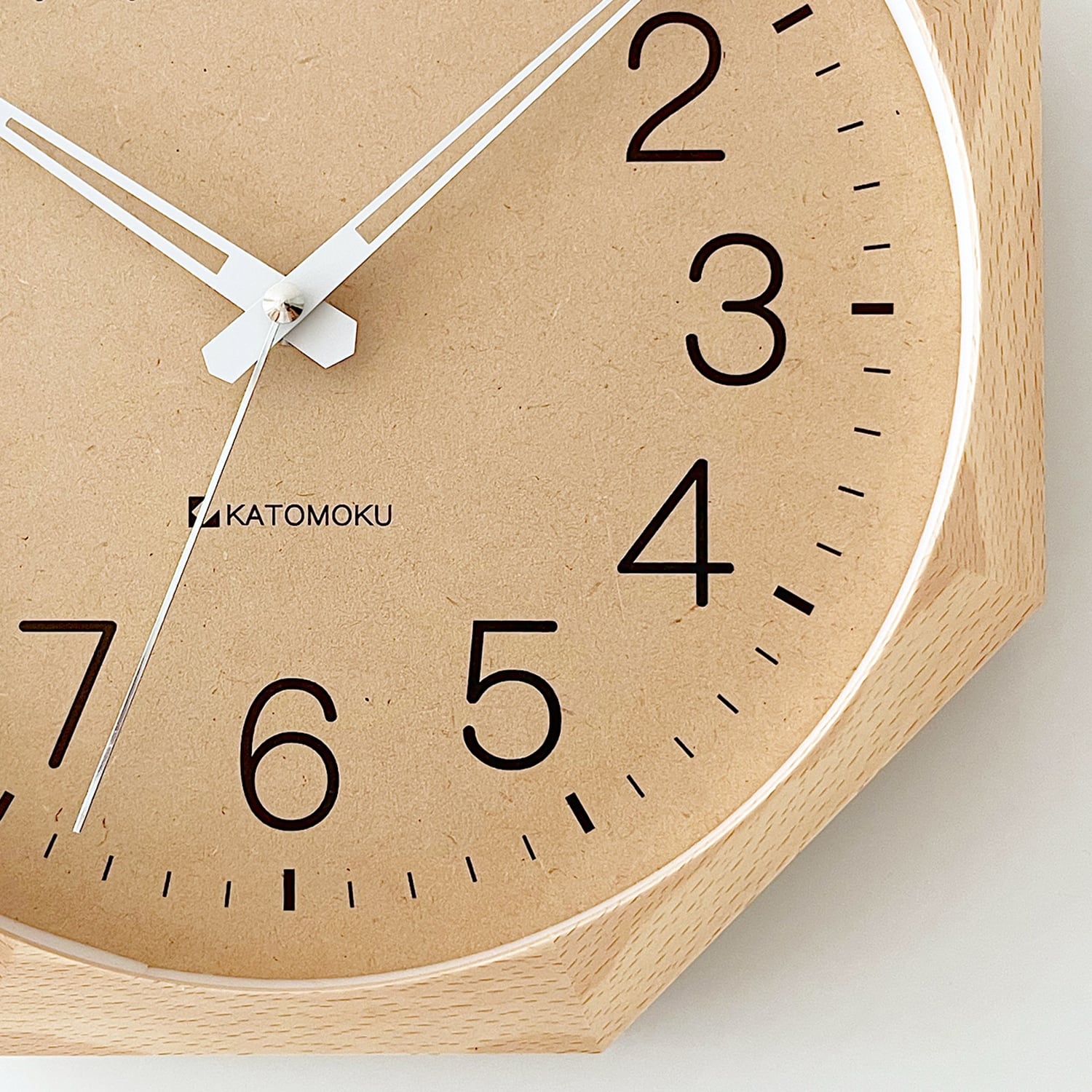 KATOMOKU muku clock 2 八角形 ナチュラル km-45NA8 掛け時計 | 加藤