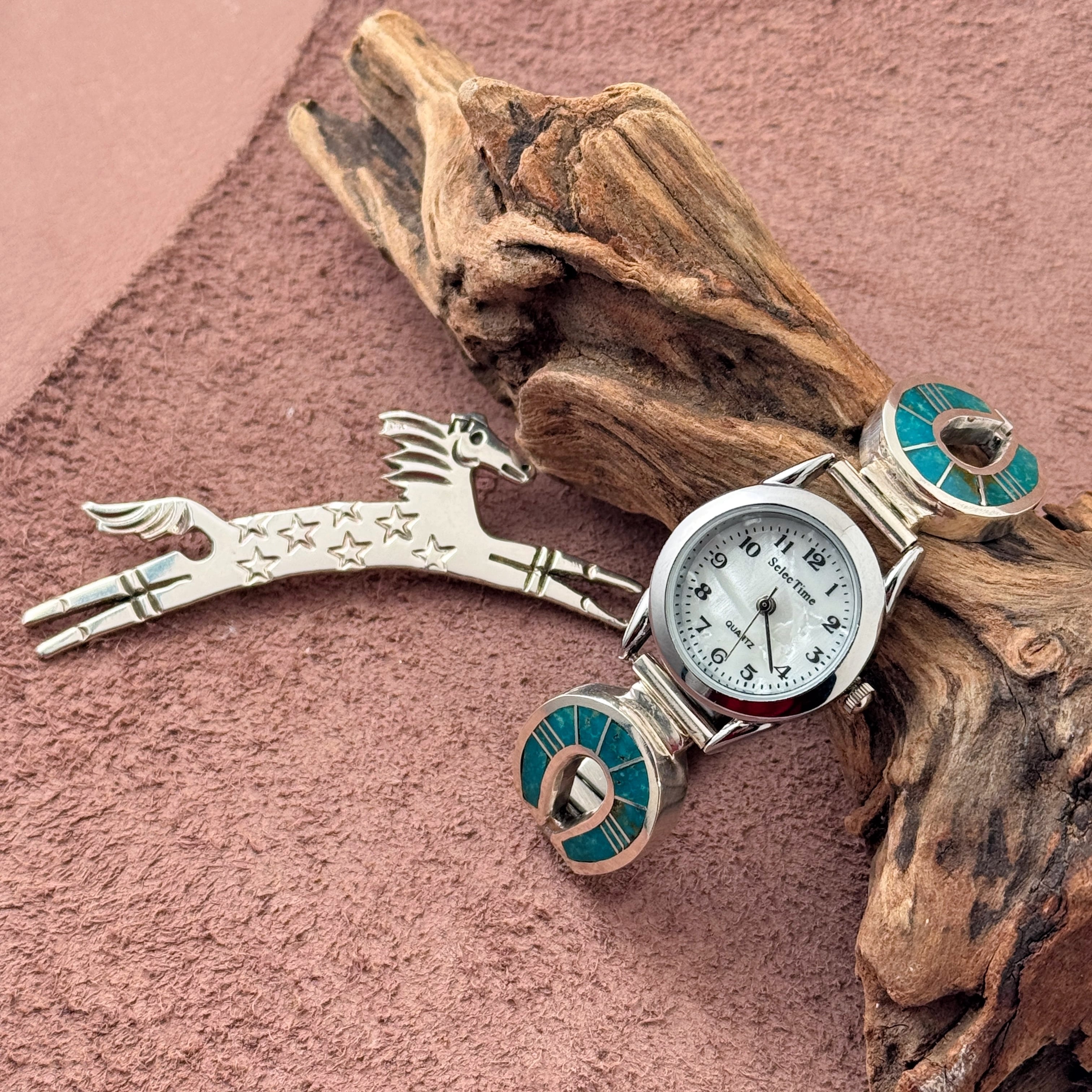 Indian Jewelry》ウォッチ（時計）キングマン ターコイズ ホースシュー