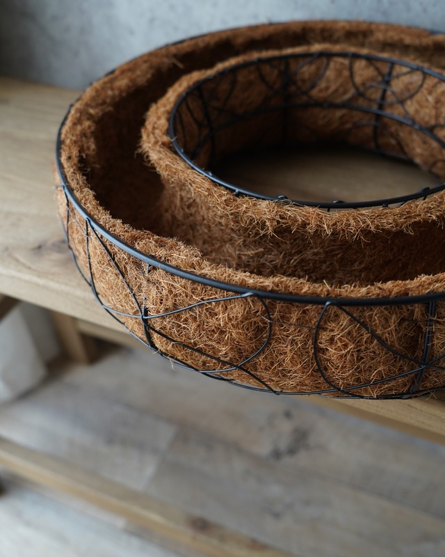 ＜φ35cm＞ ヤシマット　リース台  【寄せ植え用】