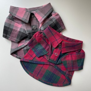 【即納】/short check tops.