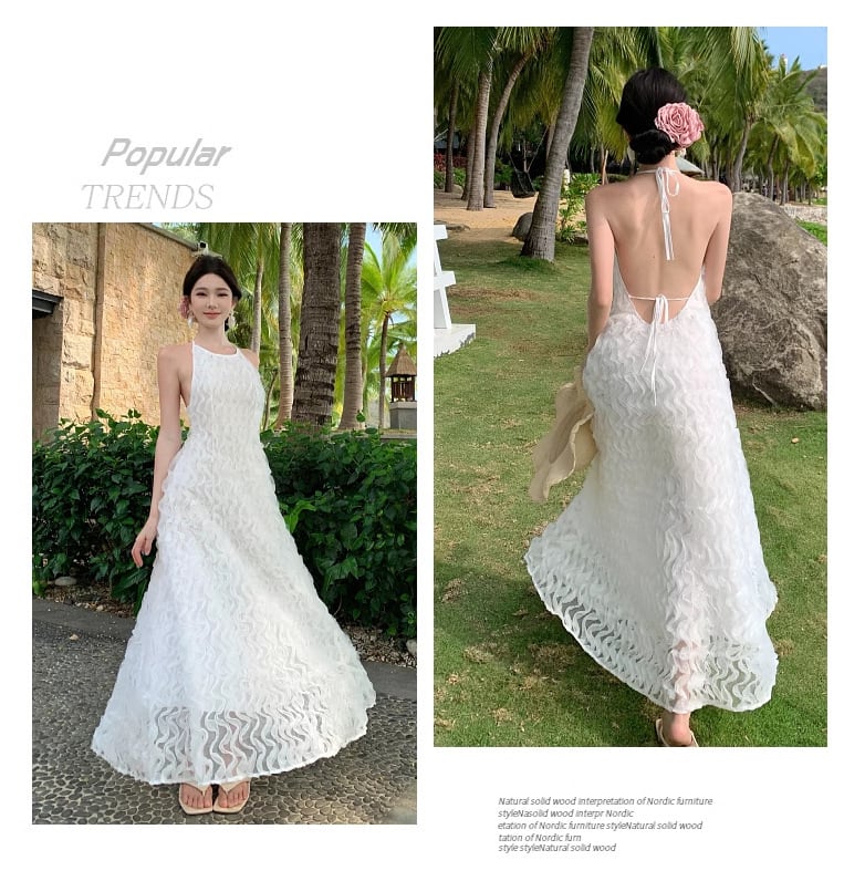 dress】バックレスワンピース M23462 | nanastyle