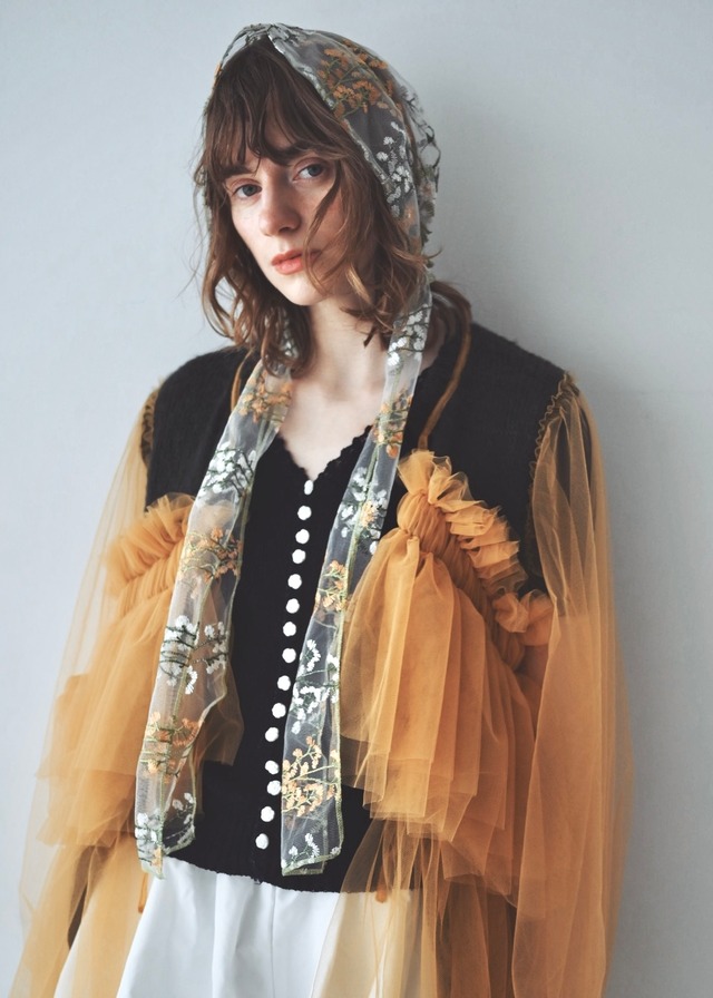 Wild Meadow | Embroidered Lace Veil Hood
