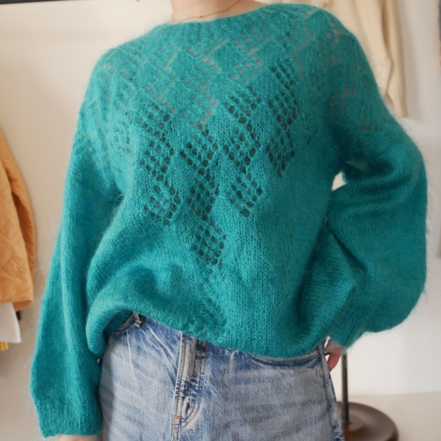 Turquoise sukahi knit