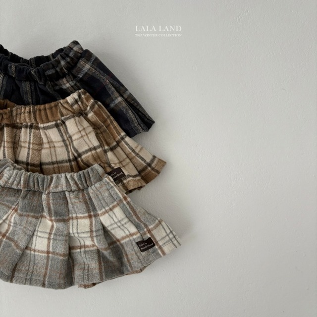 【即納】LALALAND/Baguette Check Skirt