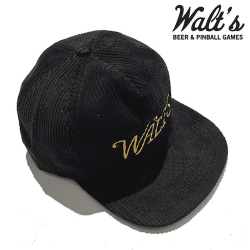 Walt's Bar Corduroy Cap　ワルツ バー ロゴ コーデュロイ キャップ トラッカーハット【walt010-blk】