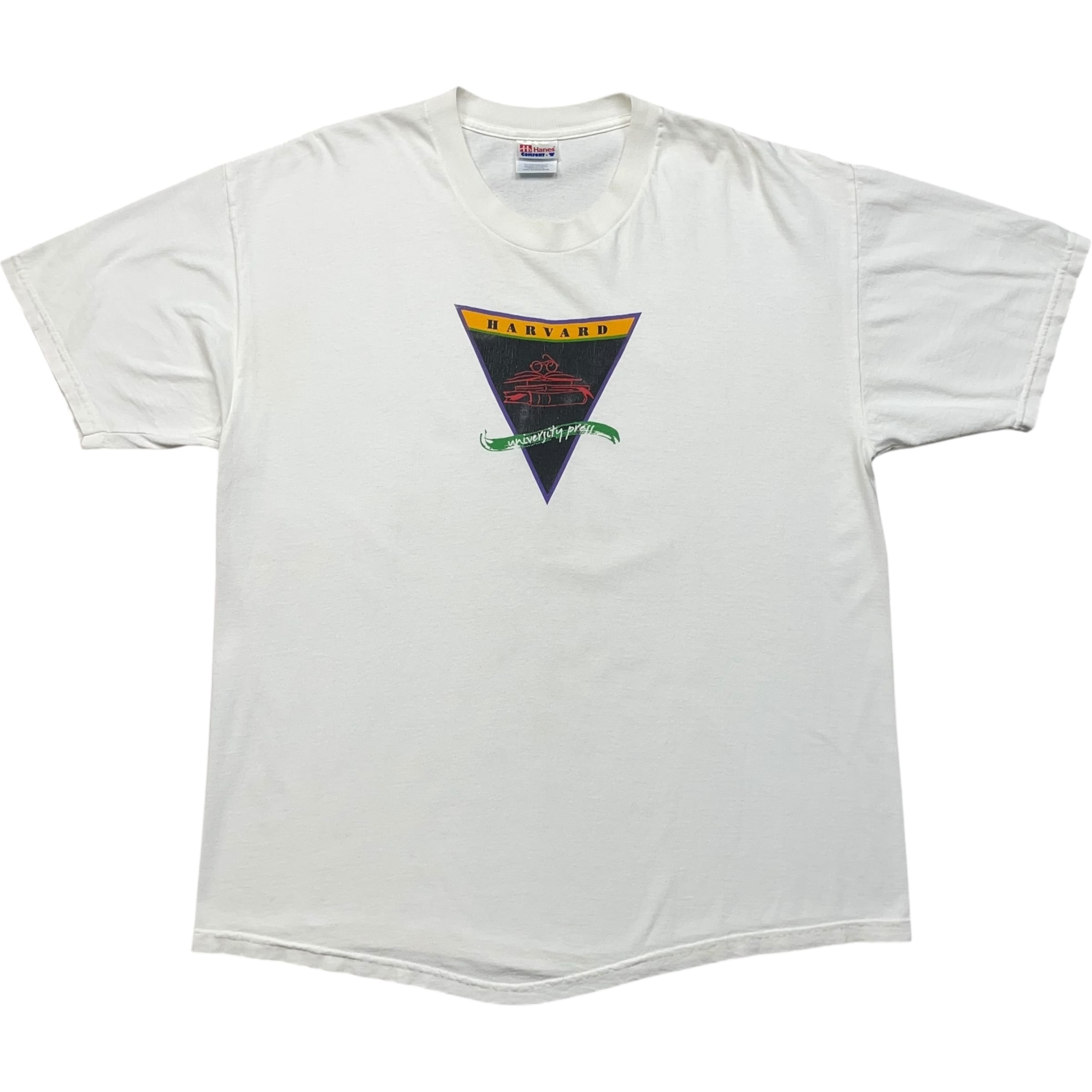 《XL》 Hanes ヘインズ Tシャツ ハーバード大学 プリント ホワイト no.8788