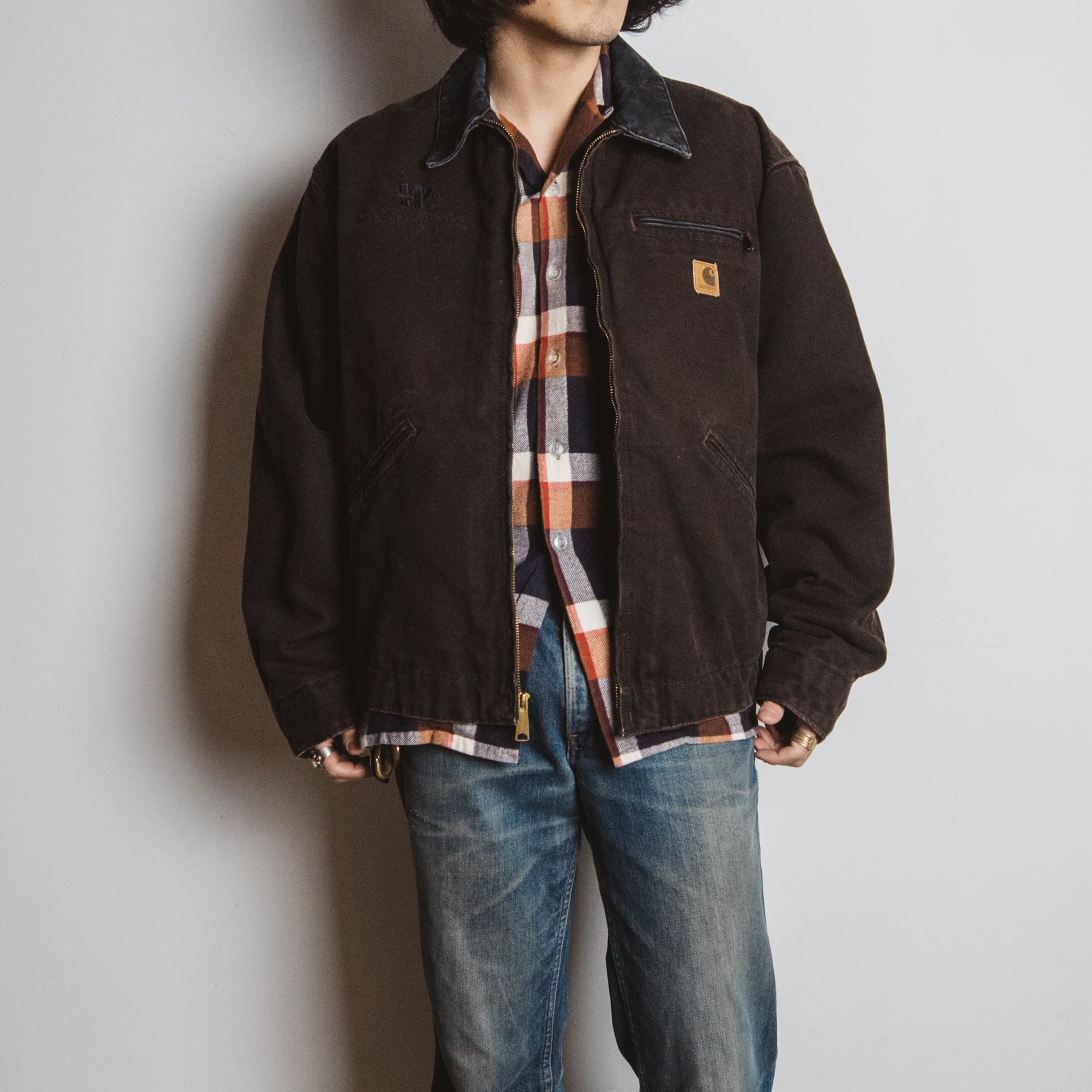 carhartt デトロイトジャケット ダークブラウン ヴィンテージ