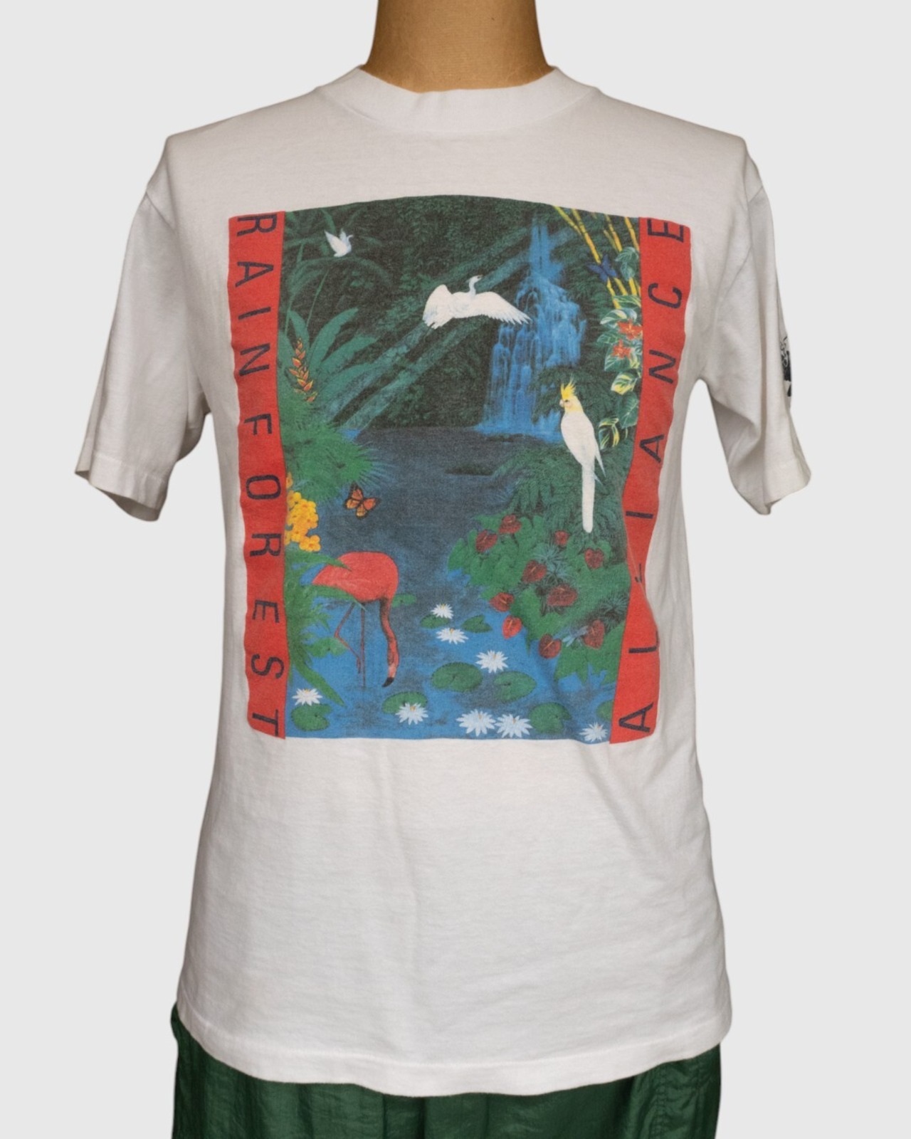 【古着】 ”Rainforest Alliance” 熱帯雨林保護 アートT - 6