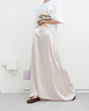 1980-90s rayon satin maxi skirt