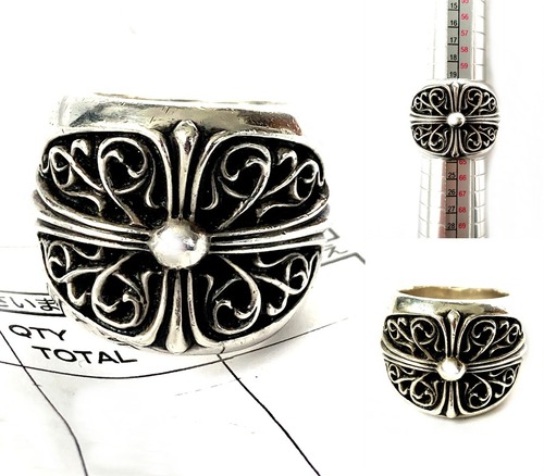 CHROME HEARTS　クロムハーツ　オーバルクロス リング　指輪　23号